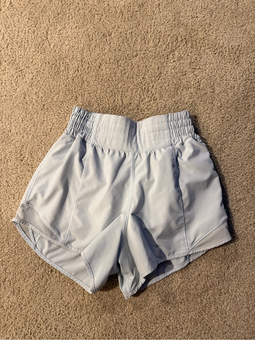 lululemon athletica Pale Blue High-Waist Running Shorts